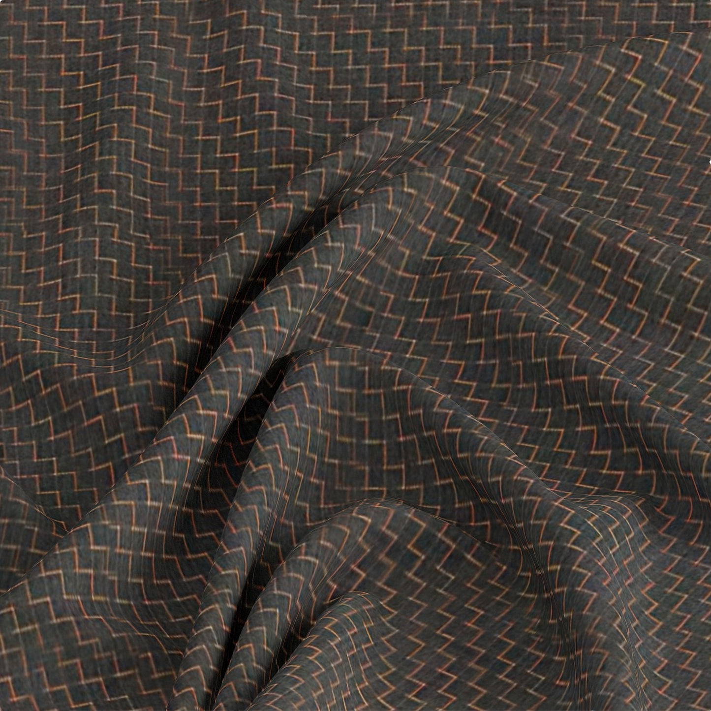 Ilkal Zig Zag Cotton Silk Saree