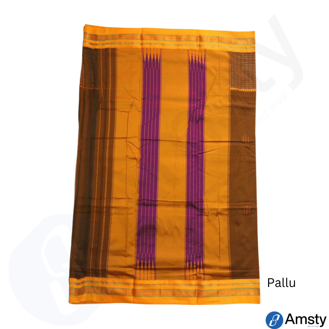 Ilkal Plain Cotton Silk Saree