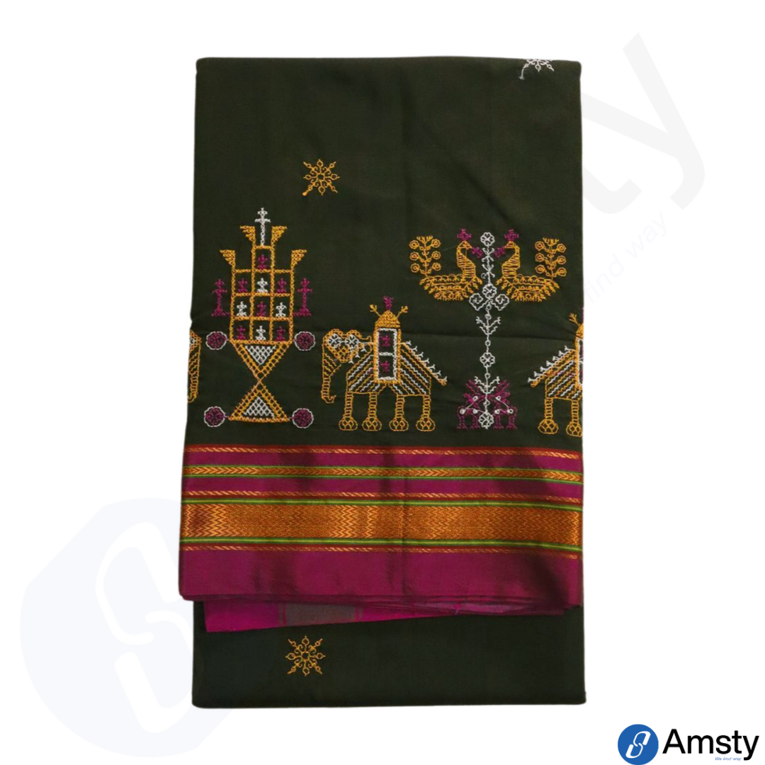 Ilkal Kasuti Cotton Silk Saree