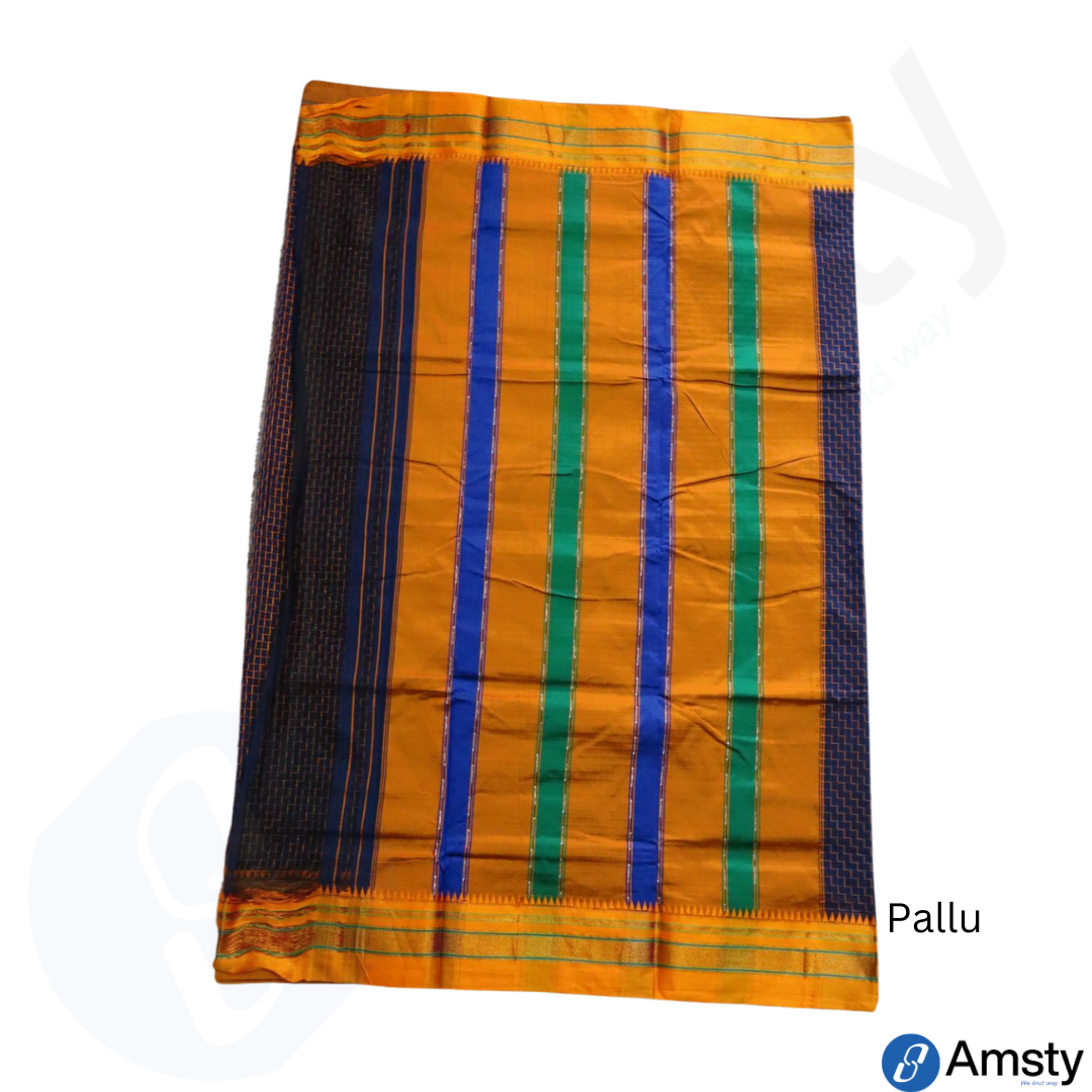 Ilkal Zig Zag Cotton Silk Saree