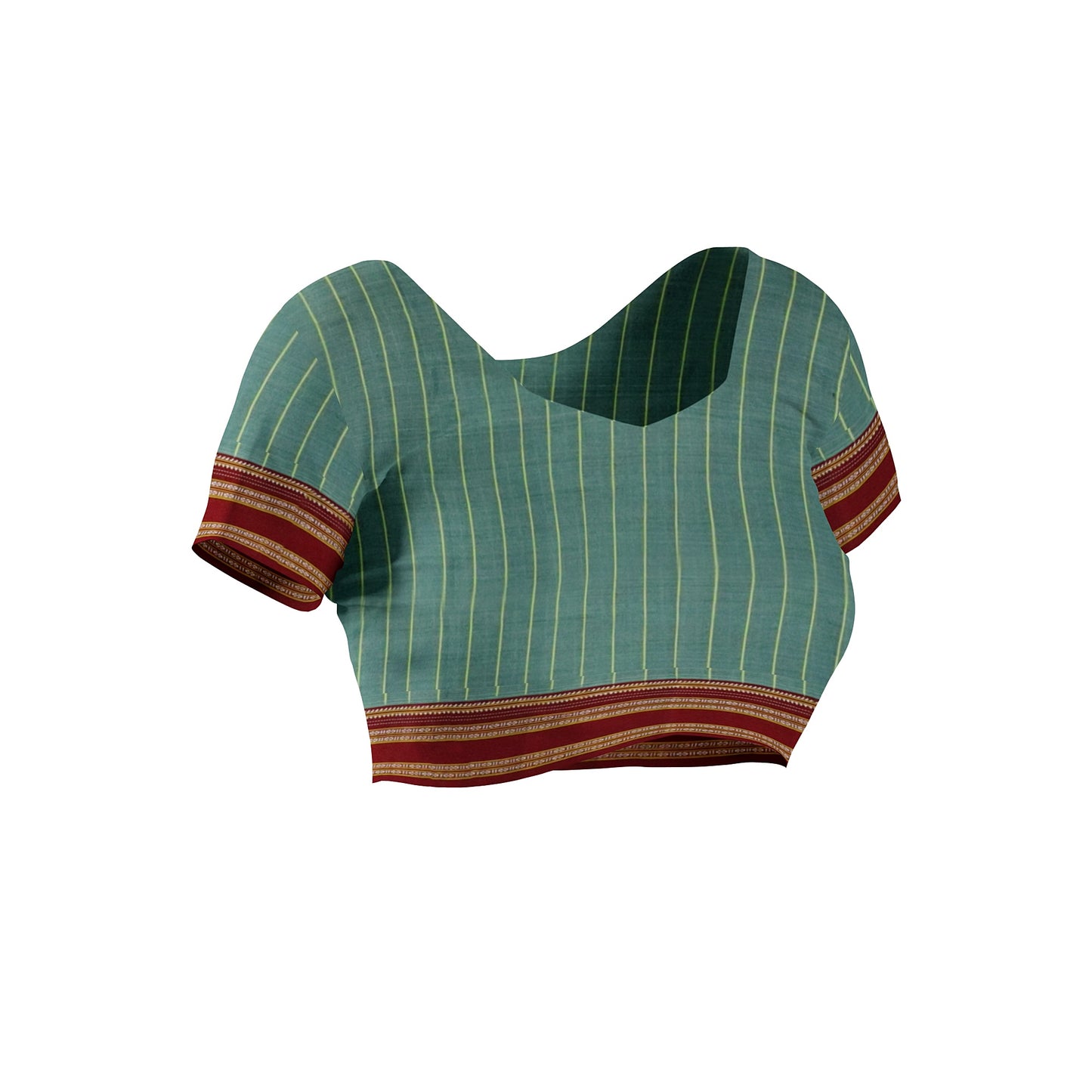 Ilkal Handloom Strip/Lining Pure Cotton Saree