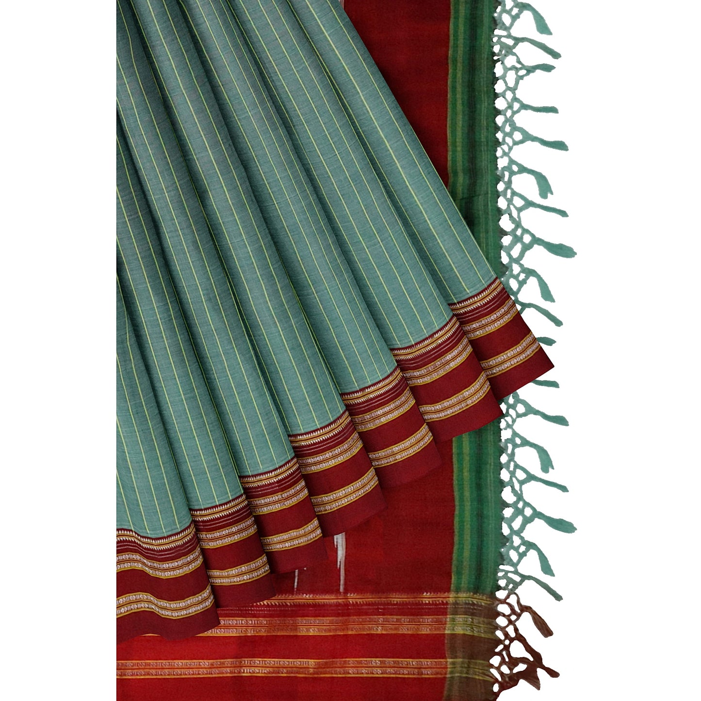 Ilkal Handloom Strip/Lining Pure Cotton Saree