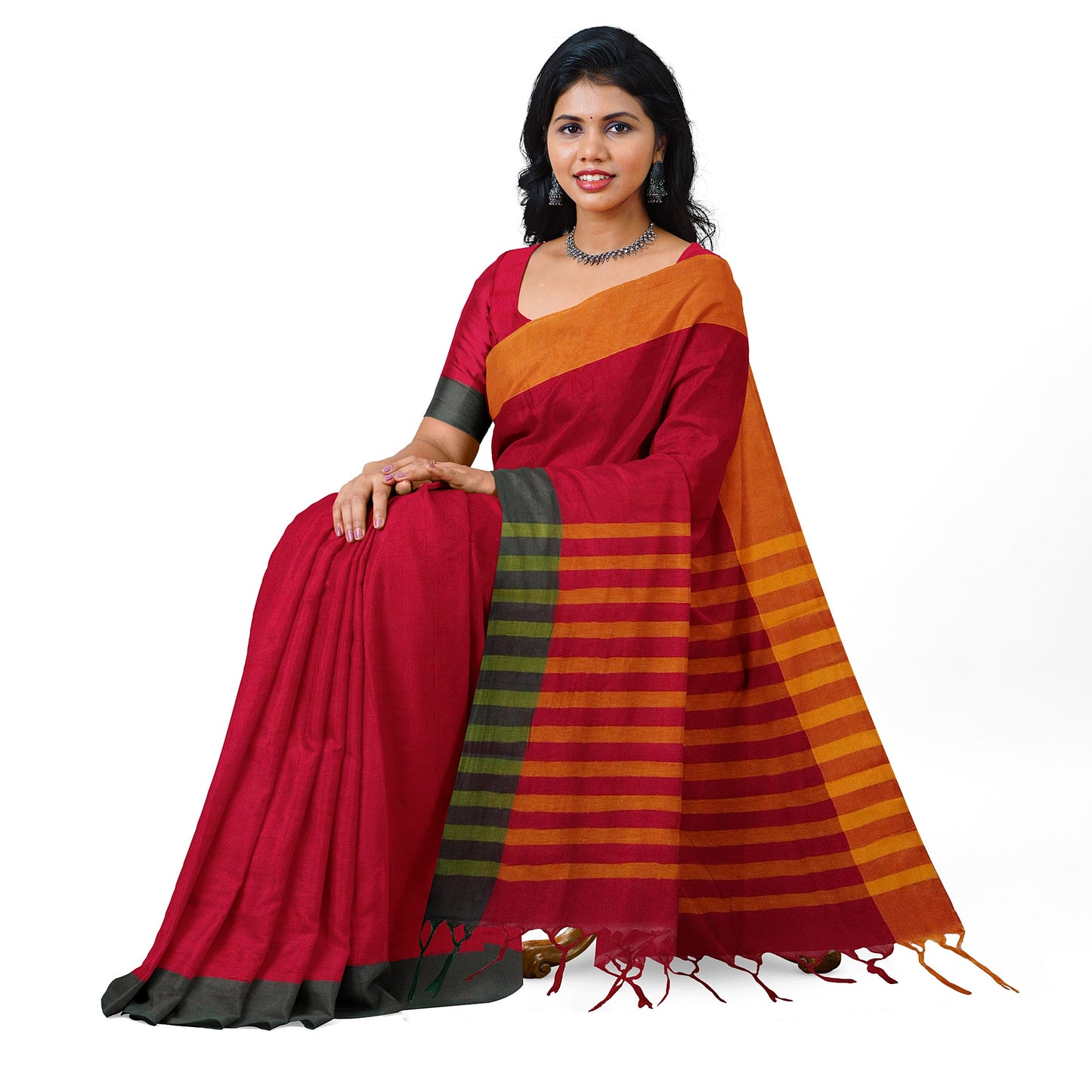 Banahatti Cotton Saree- Amsty