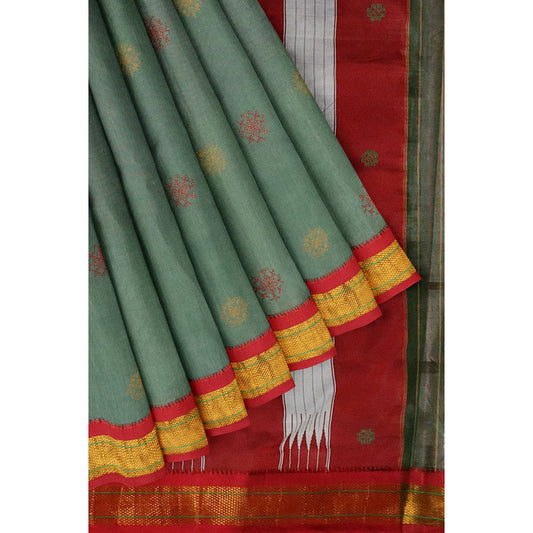 Ilkal Pure Cotton Hand Embroidery/100%Kasuti Saree