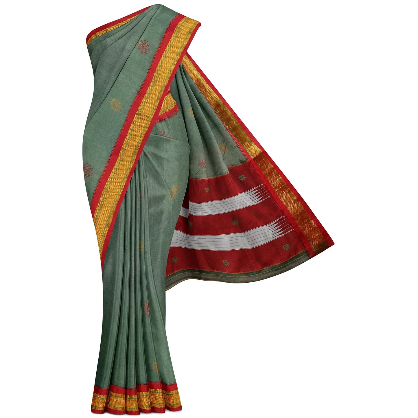 Ilkal Pure Cotton Hand Embroidery/100%Kasuti Saree