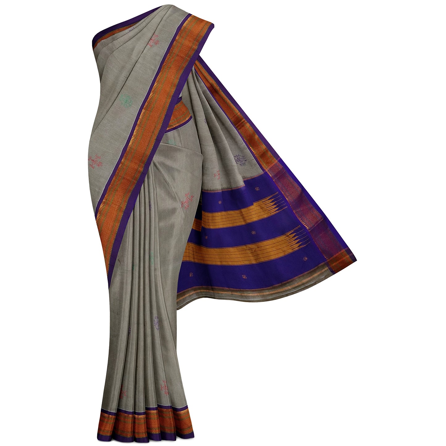 Ilkal Pure Cotton Hand Embroidery/100%Kasuti Saree