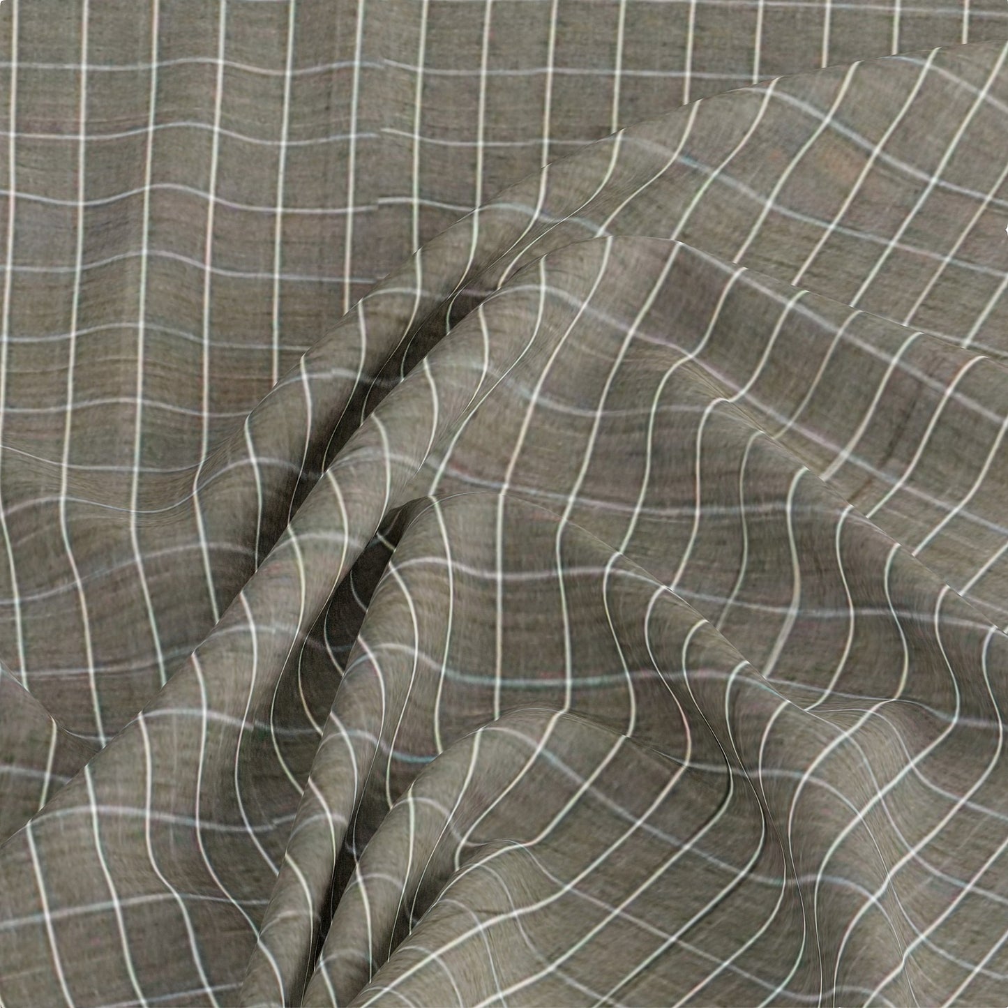Ilkal Handloom Checks Pure Cotton Silk Saree