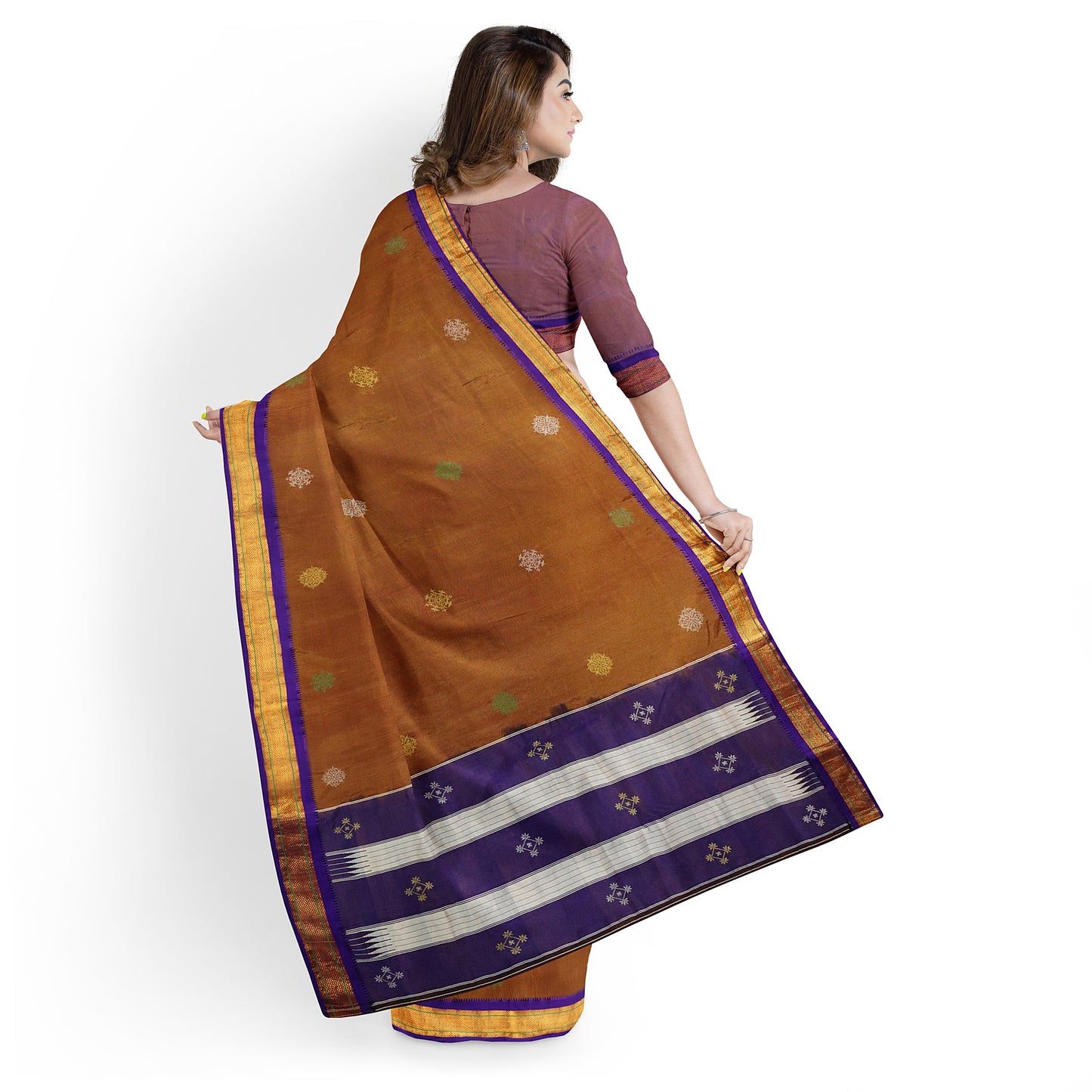 Ilkal Pure Cotton Hand Embroidery/100%Kasuti Saree