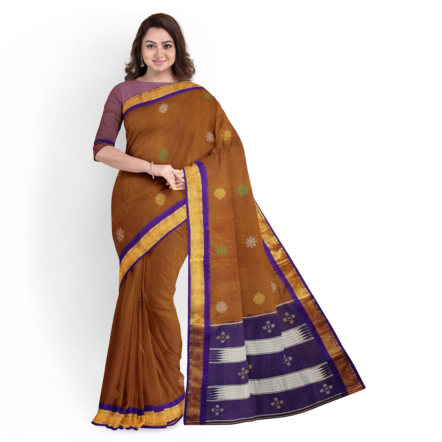 Ilkal Pure Cotton Hand Embroidery/100%Kasuti Saree