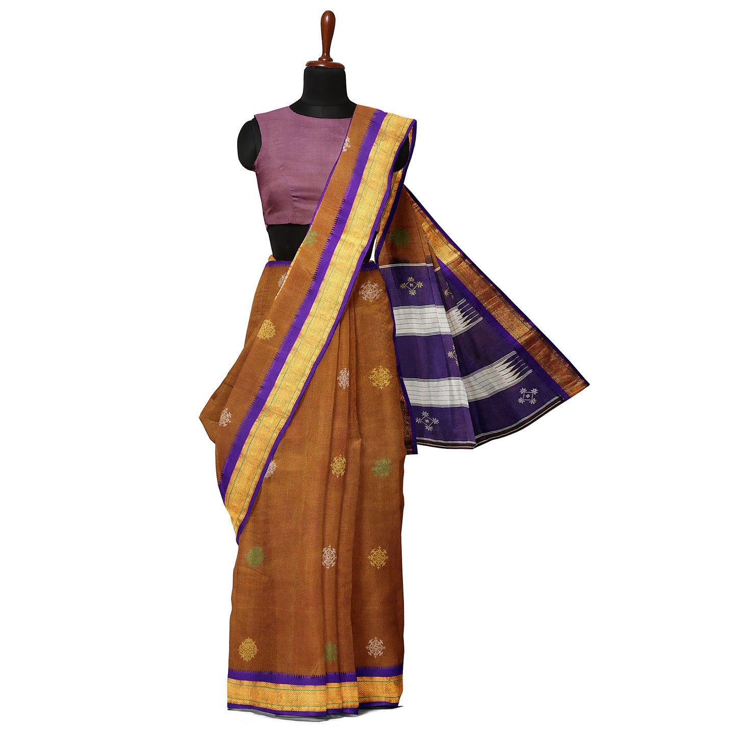 Ilkal Pure Cotton Hand Embroidery/100%Kasuti Saree