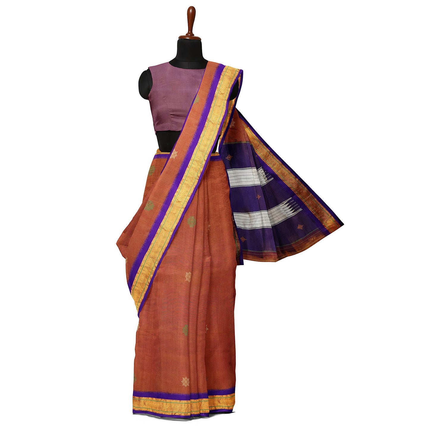 Ilkal Pure Cotton Hand Embroidery/100%Kasuti Saree