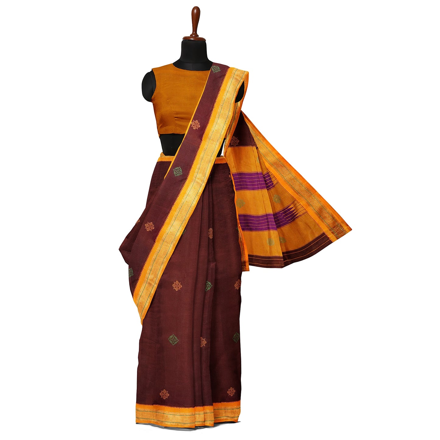 Ilkal Pure Cotton Hand Embroidery/100%Kasuti Saree