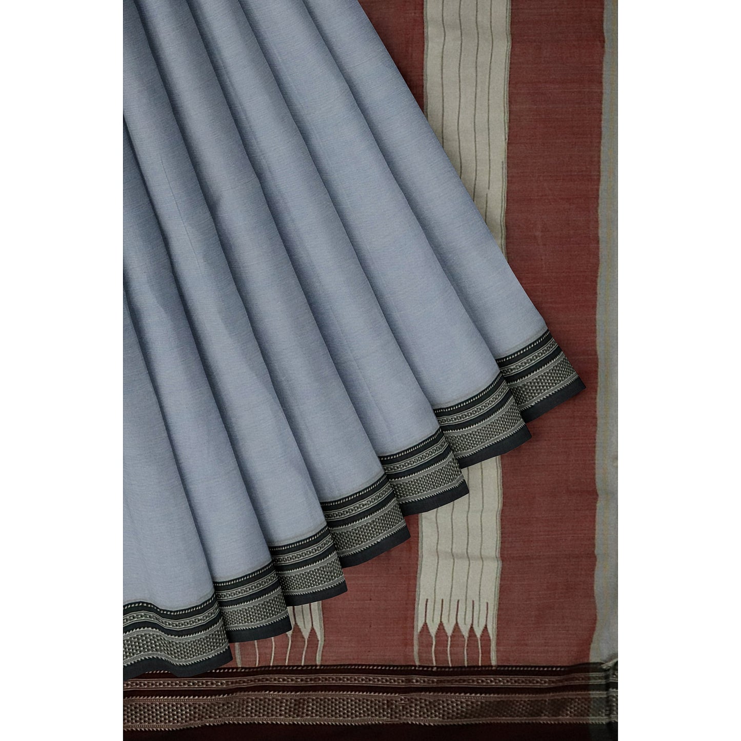 Ilkal Handloom Plain Pure Cotton Saree