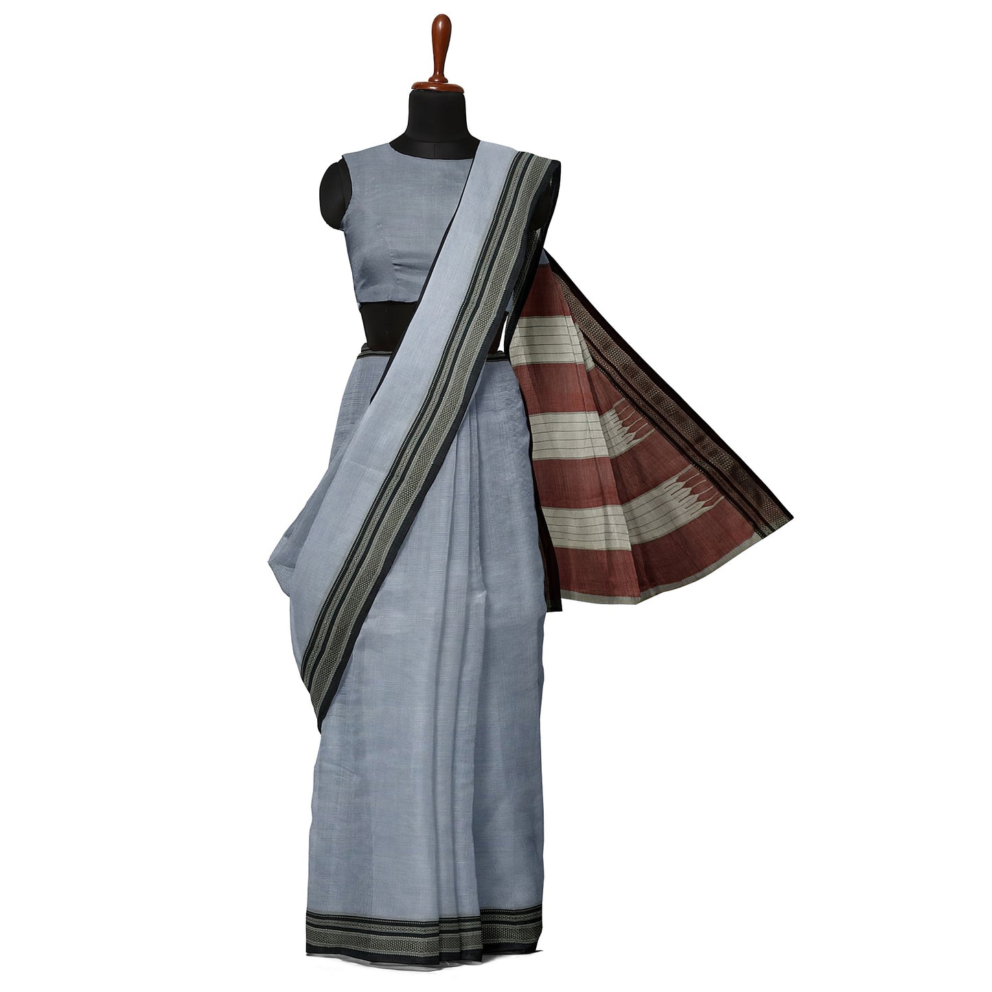 Ilkal Handloom Plain Pure Cotton Saree