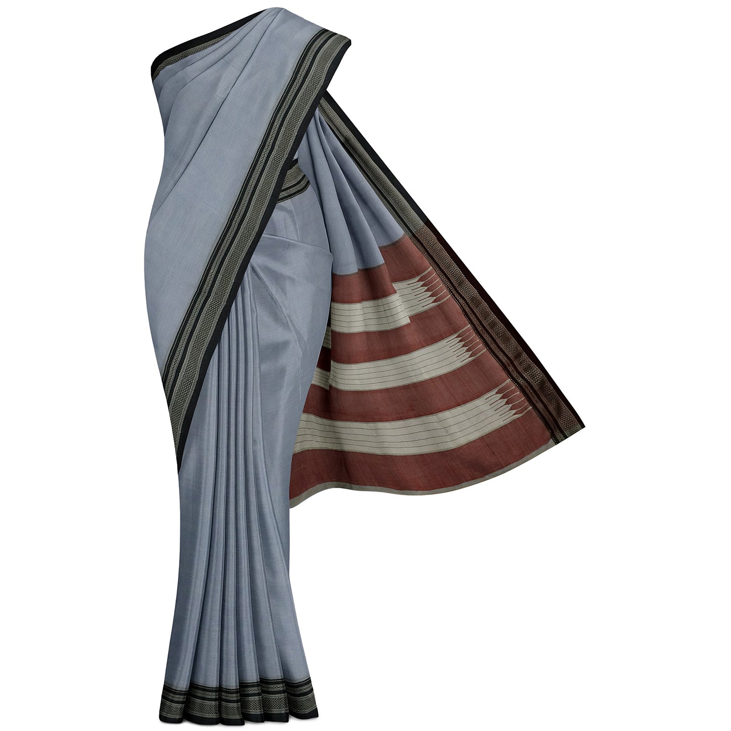 Ilkal Handloom Plain Pure Cotton Saree