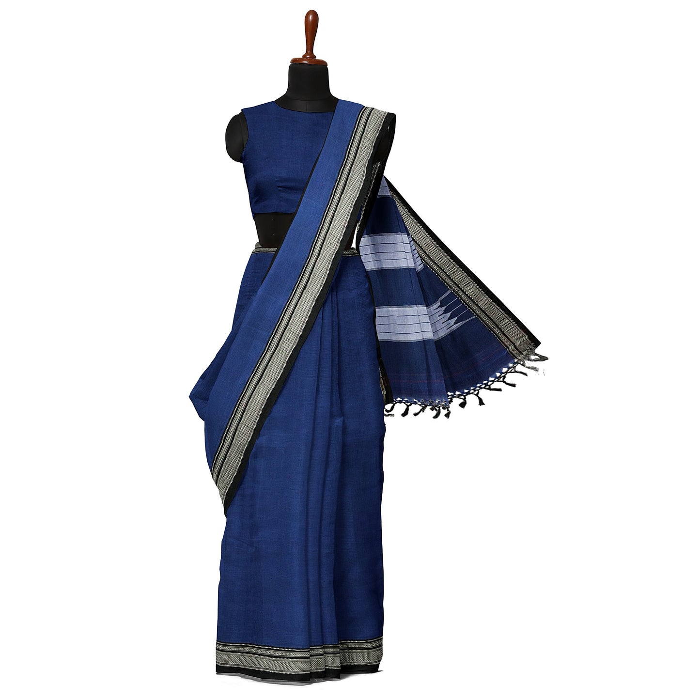 Ilkal Handloom Plain Pure Cotton Saree