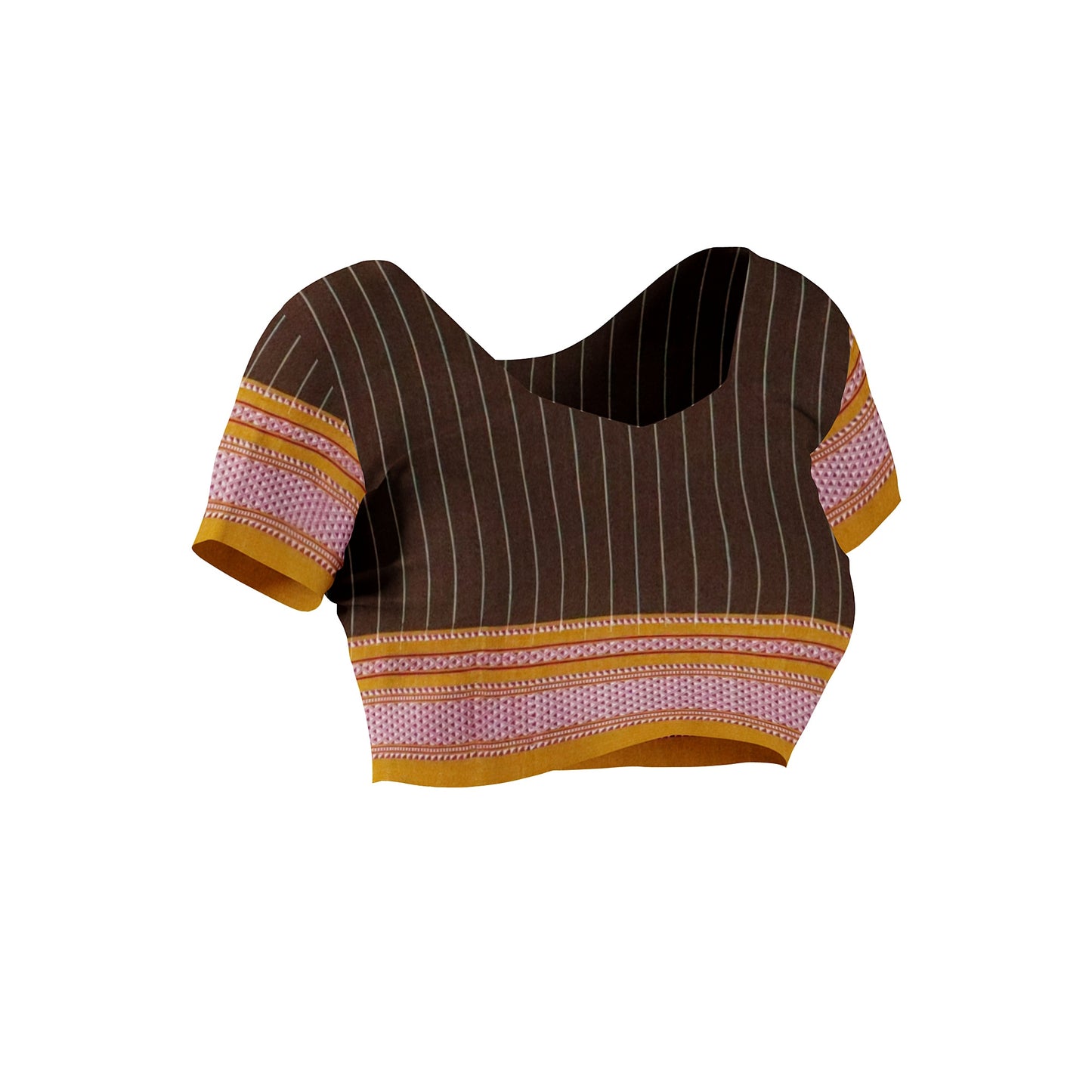 Ilkal Handloom Strip/Patti Pure Cotton Silk Saree