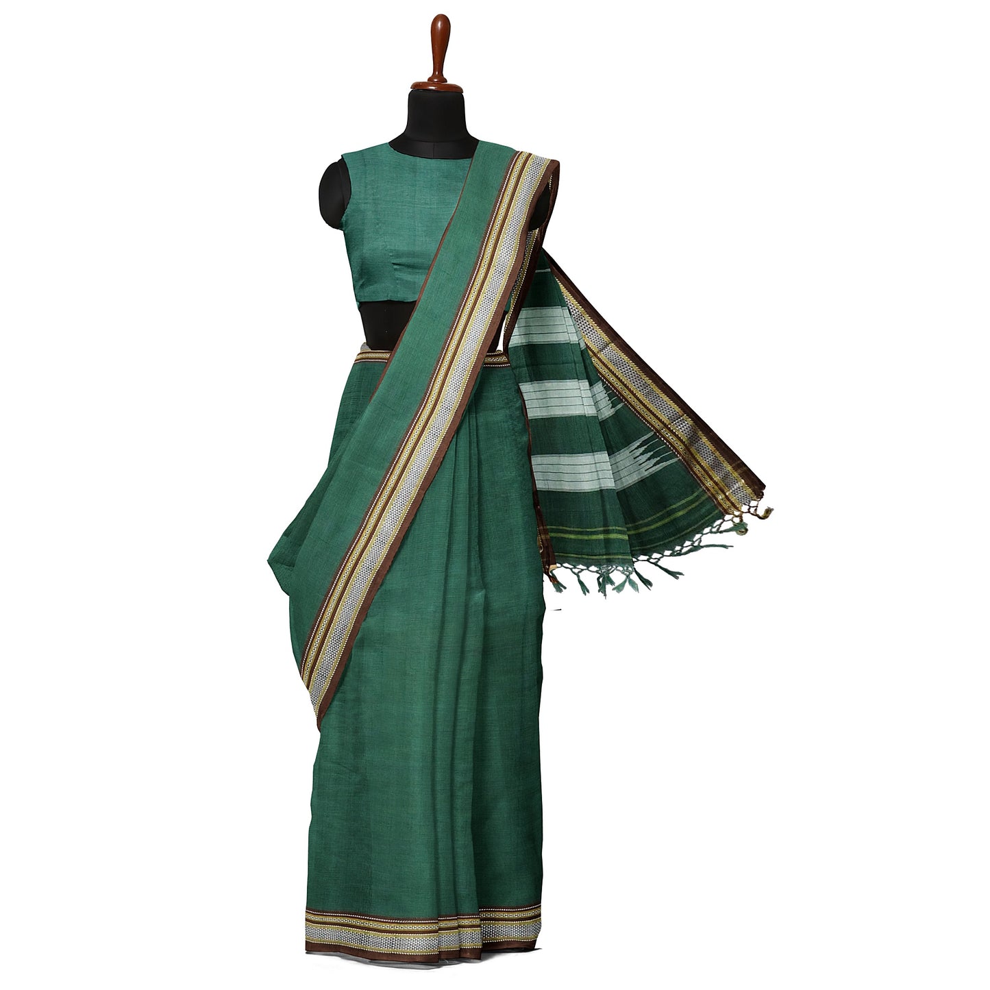 Ilkal Handloom Plain Pure Cotton Saree