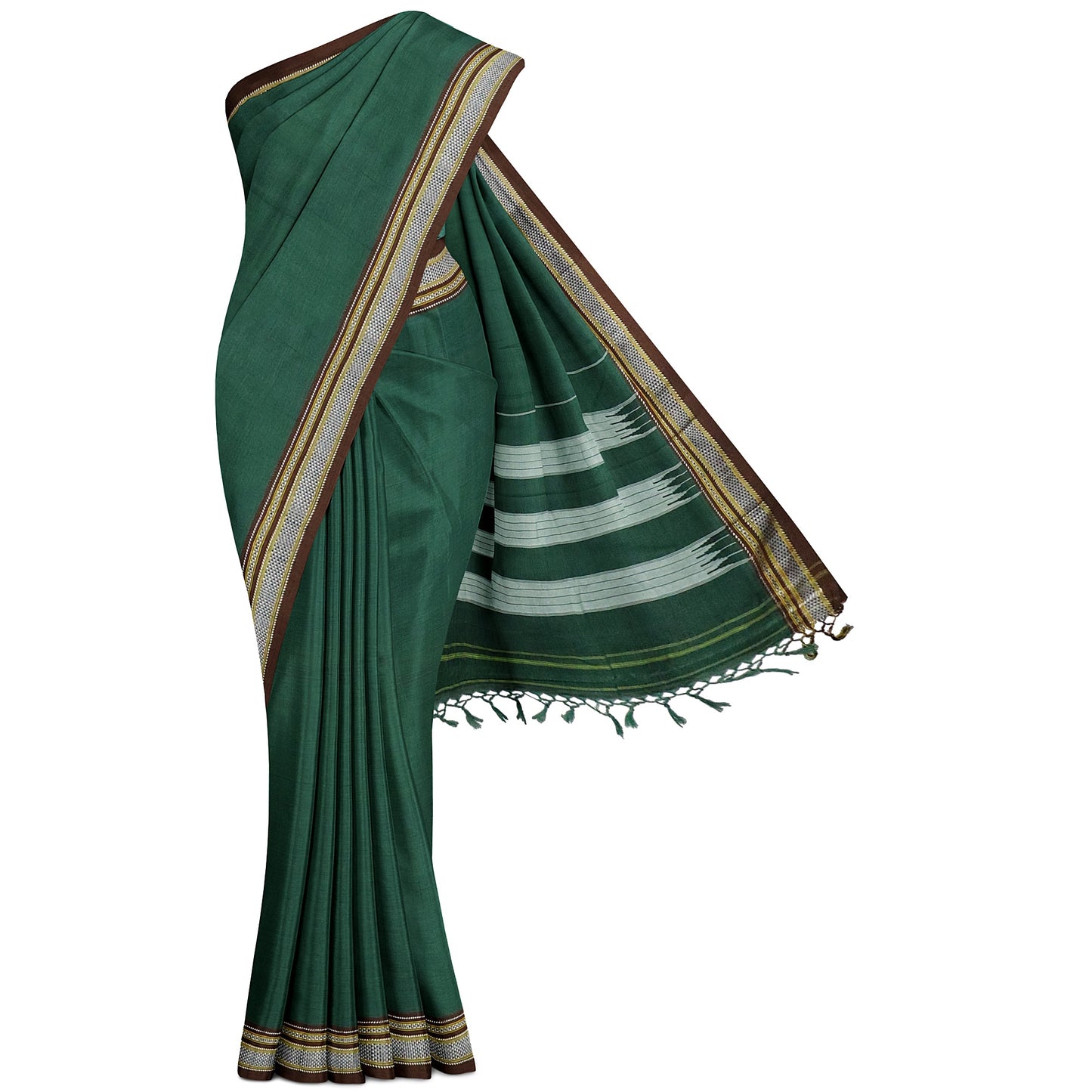 Ilkal Handloom Plain Pure Cotton Saree