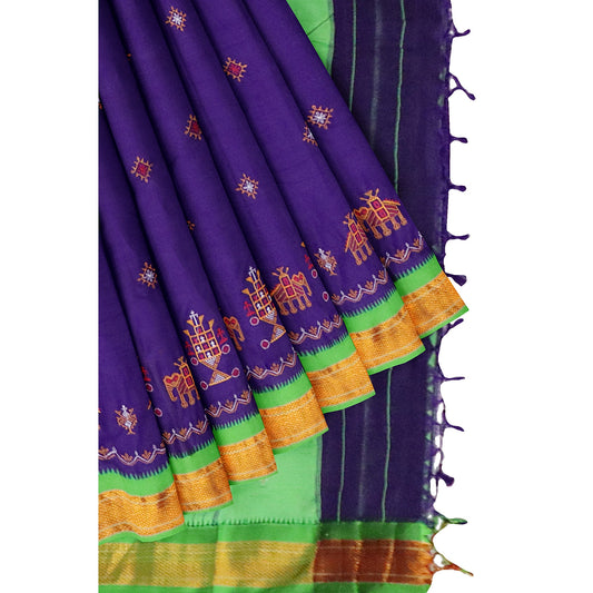 Ilkal Kasuti Cotton Silk Saree