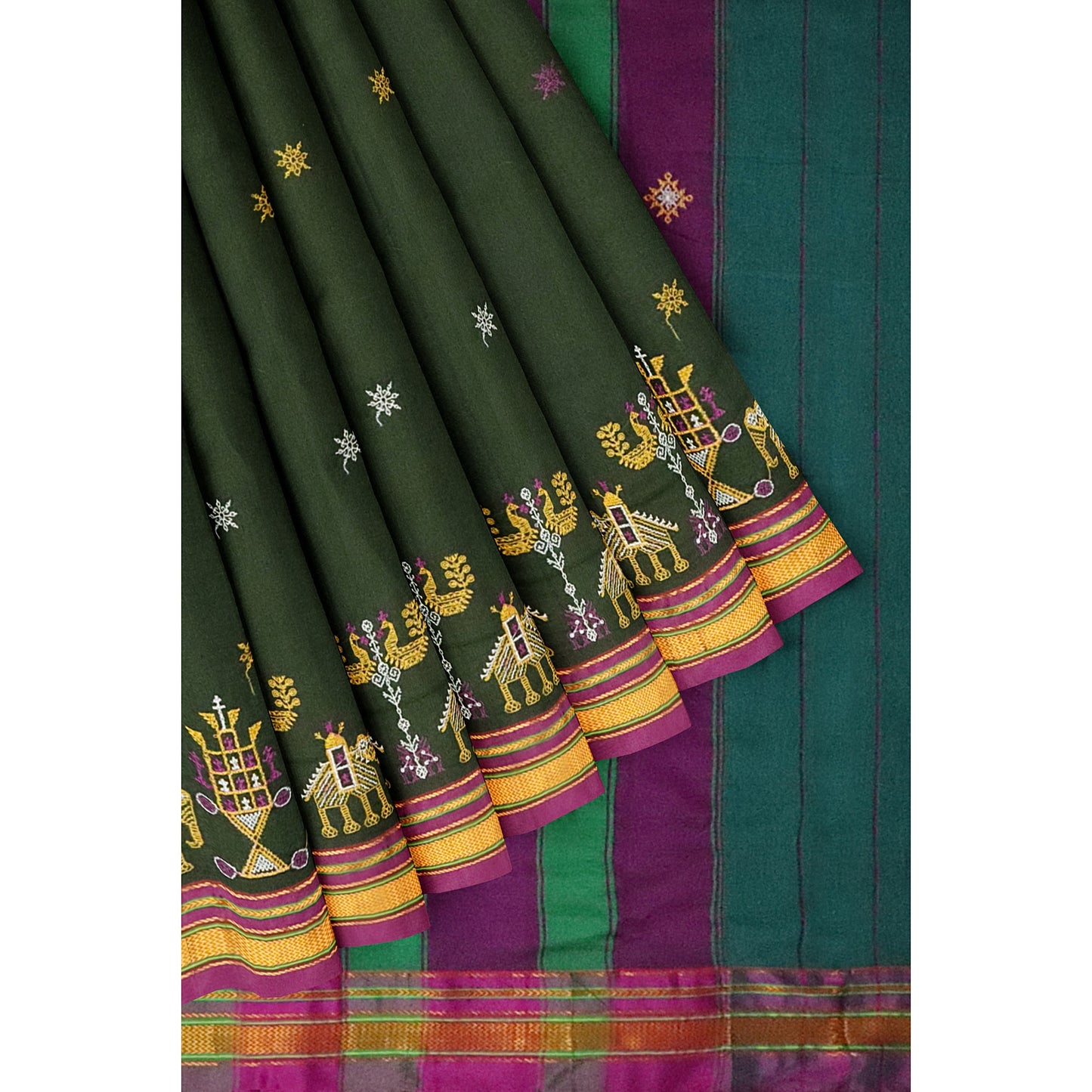 Ilkal Kasuti Cotton Silk Saree