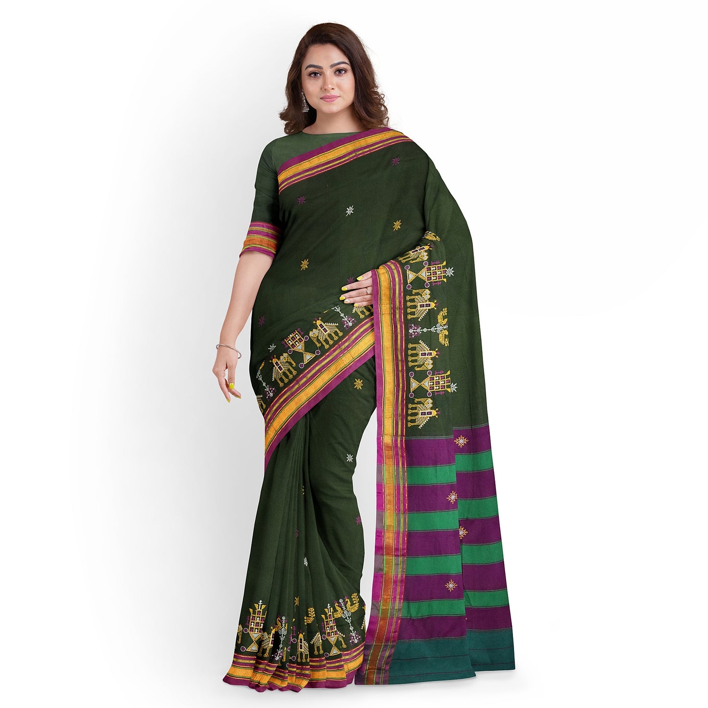 Ilkal Kasuti Cotton Silk Saree