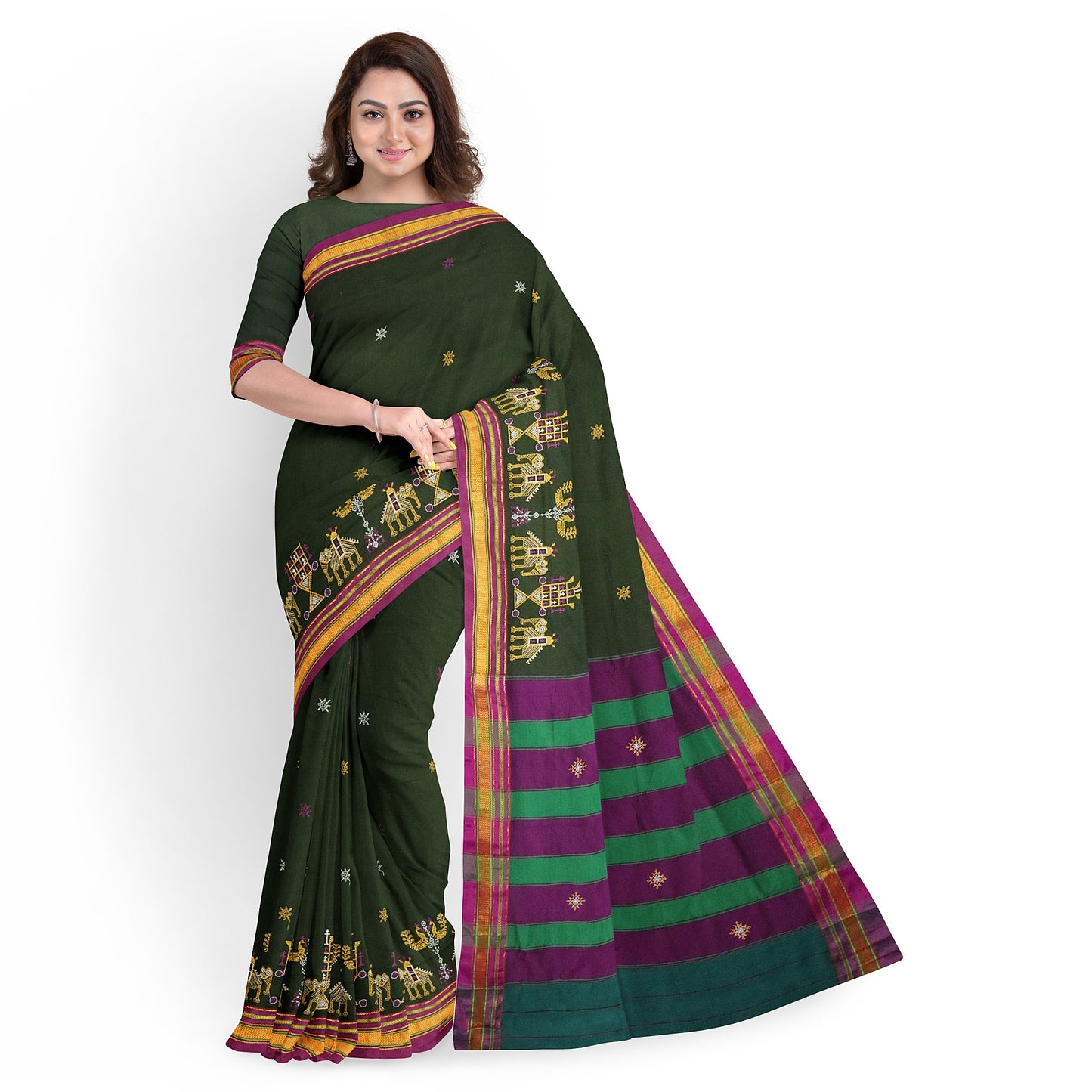 Ilkal Kasuti Cotton Silk Saree