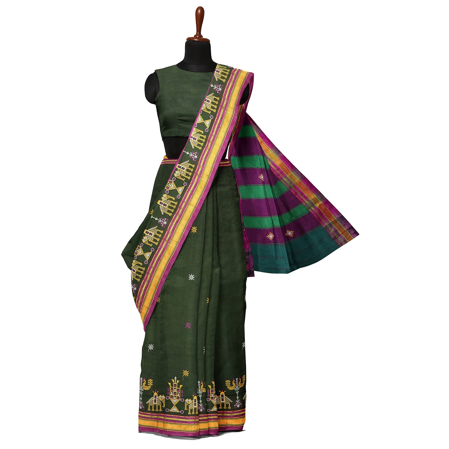 Ilkal Kasuti Cotton Silk Saree