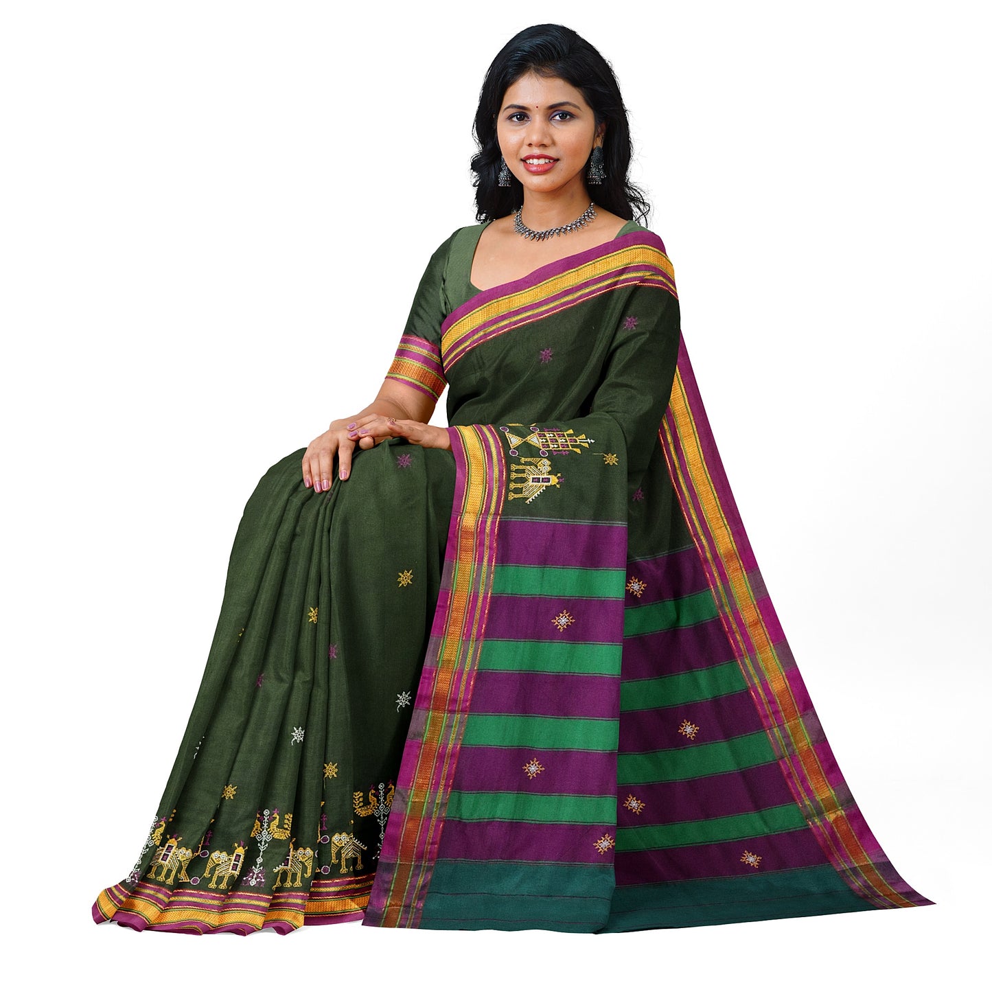 Ilkal Kasuti Cotton Silk Saree