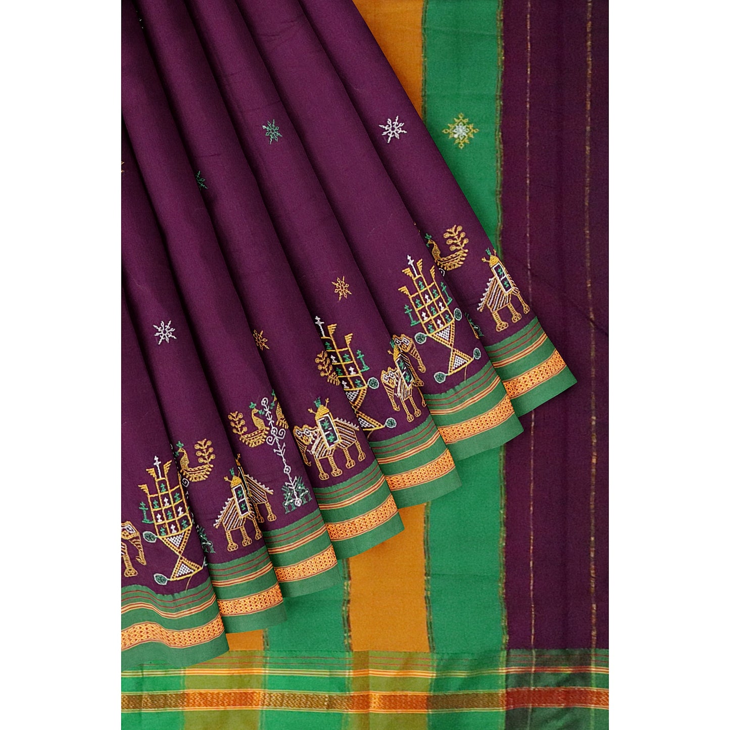Ilkal Kasuti Cotton Silk Saree
