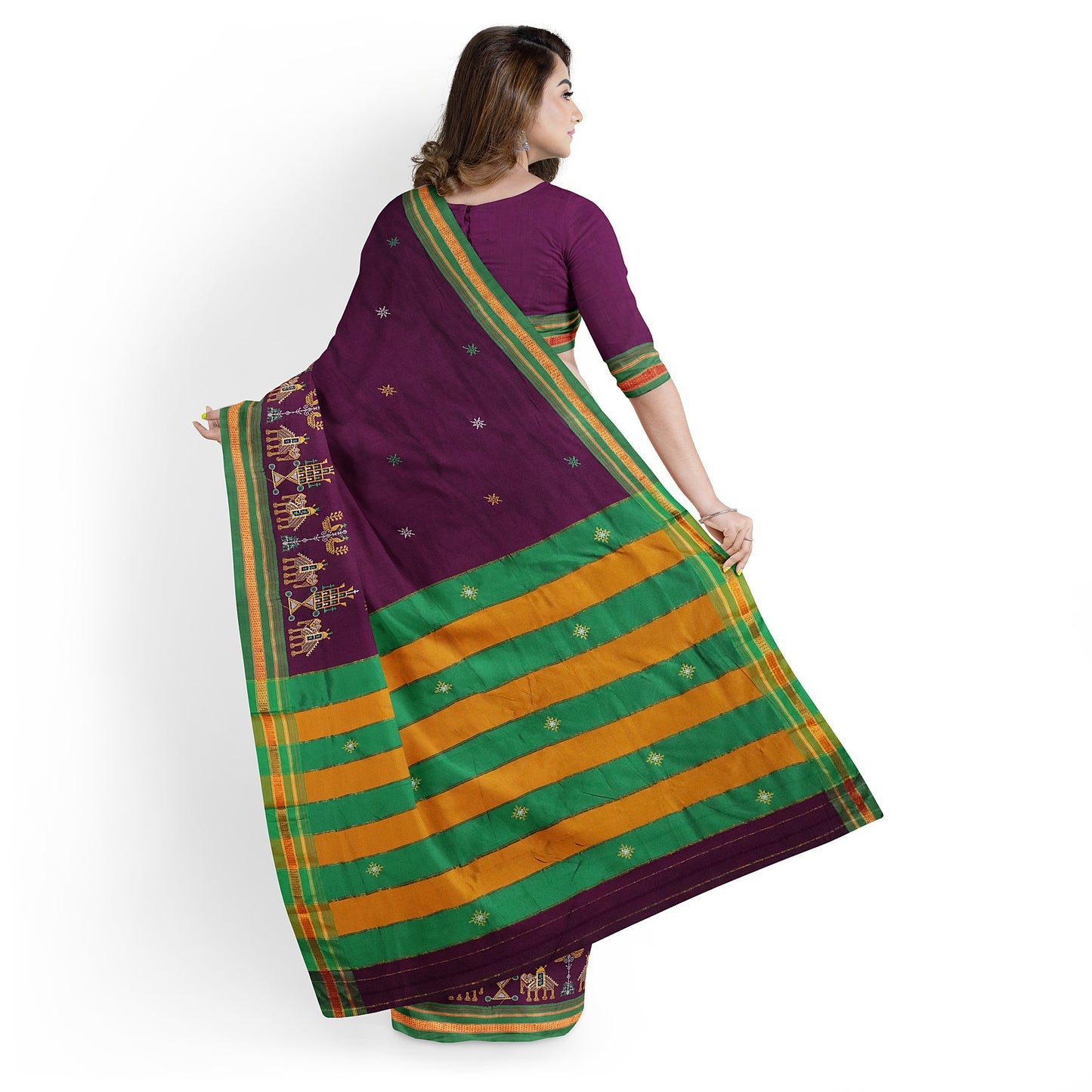 Ilkal Kasuti Cotton Silk Saree