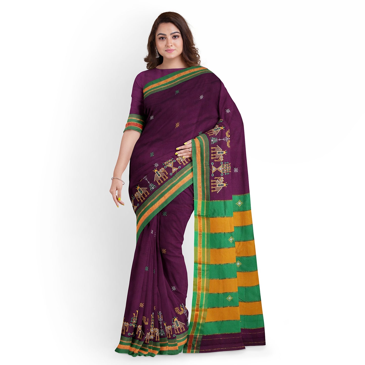 Ilkal Kasuti Cotton Silk Saree
