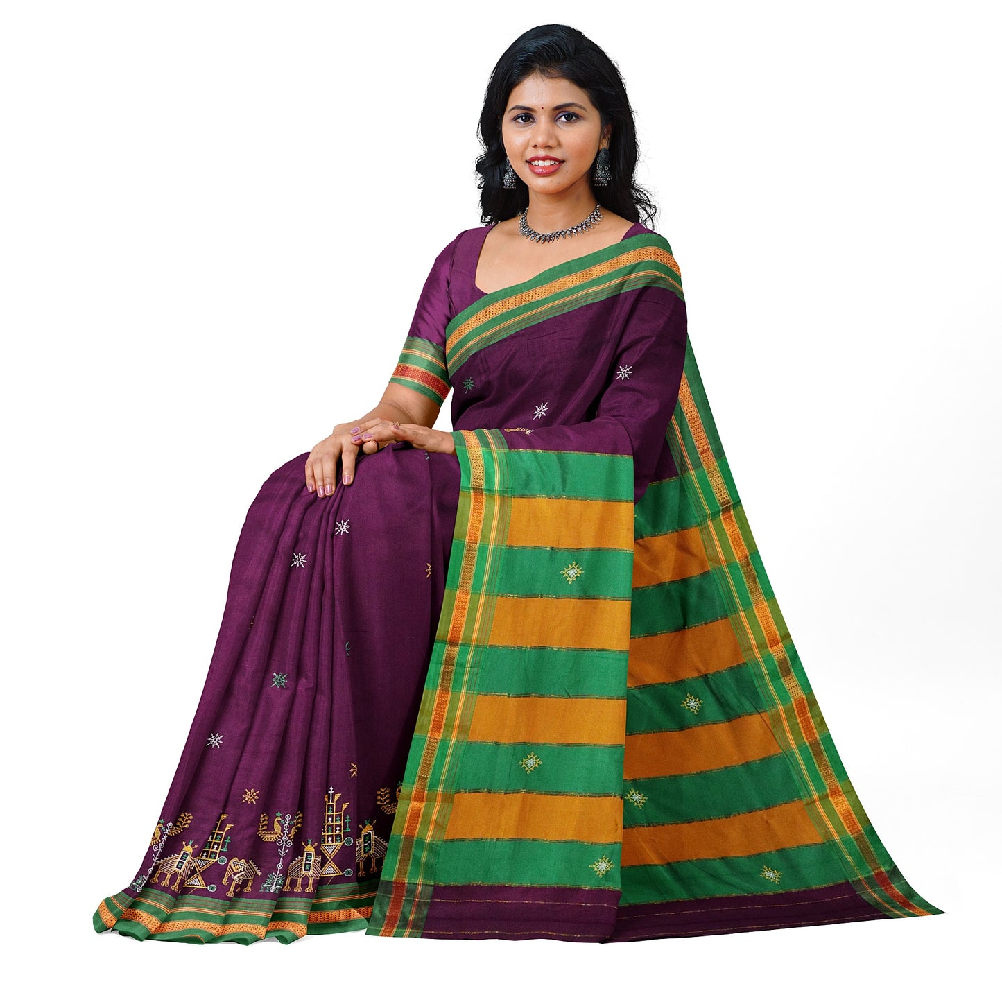 Ilkal Kasuti Cotton Silk Saree