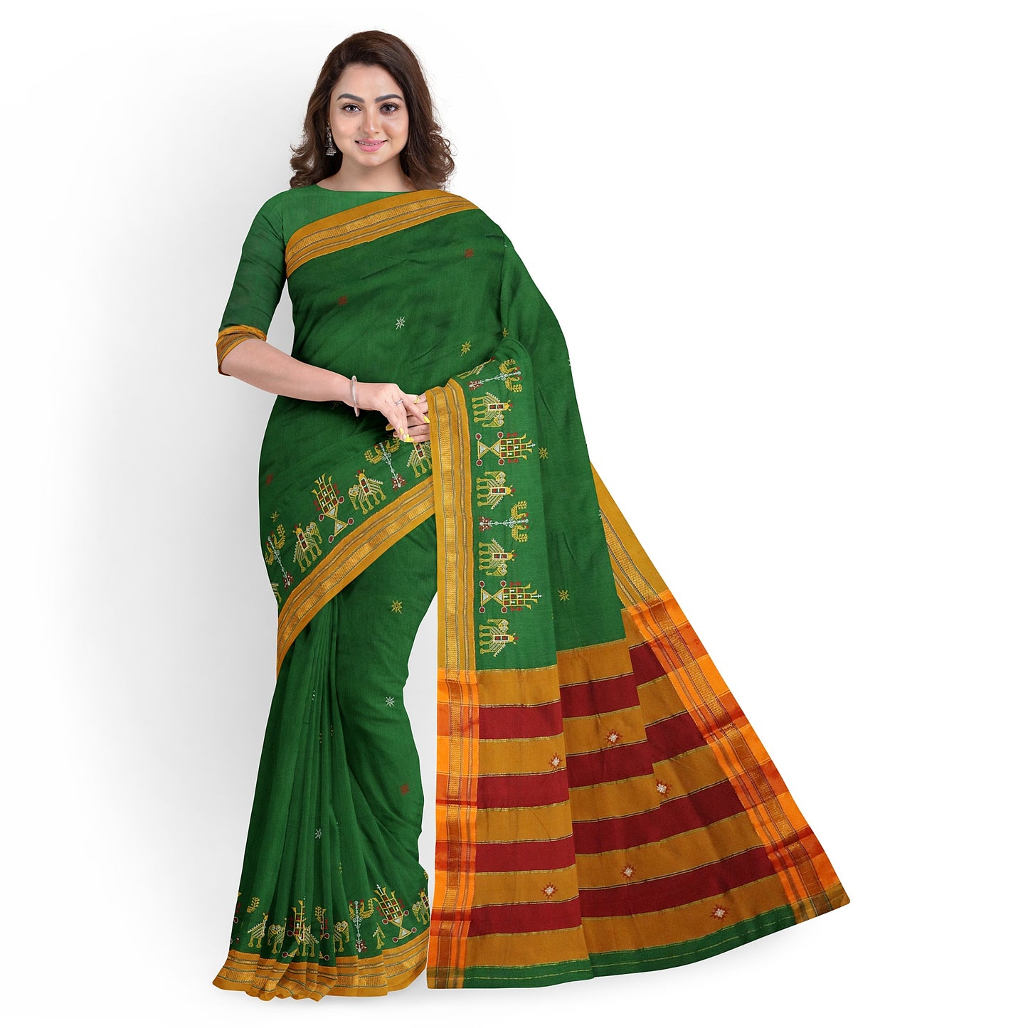 Ilkal Kasuti Cotton Silk Saree