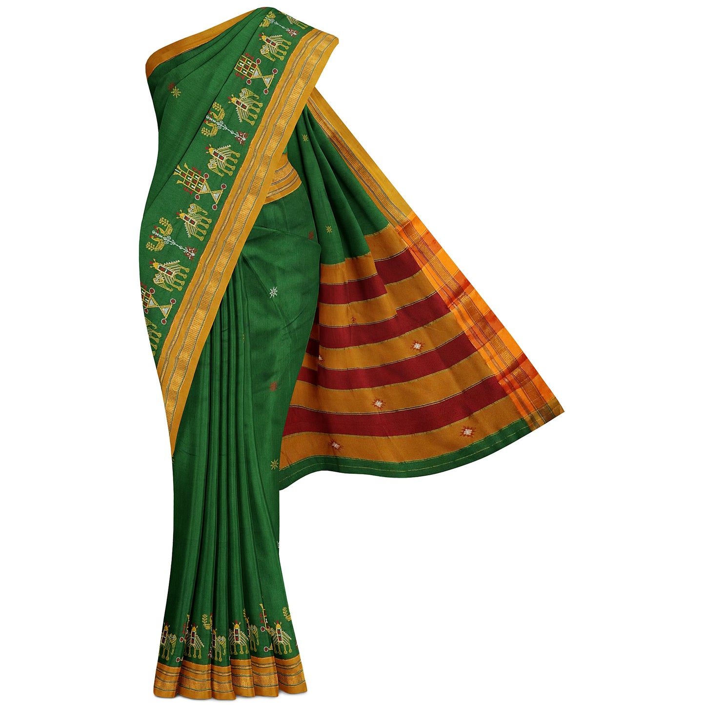 Ilkal Kasuti Cotton Silk Saree