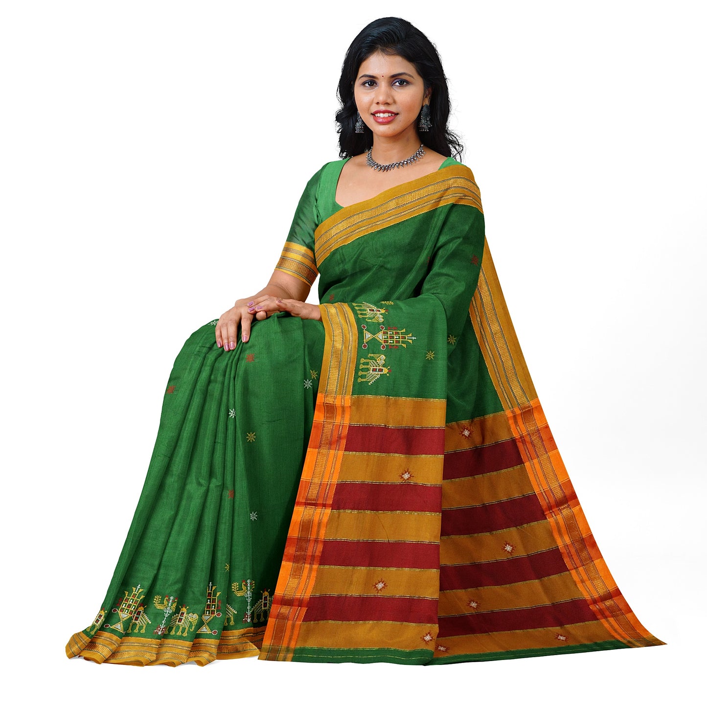 Ilkal Kasuti Cotton Silk Saree