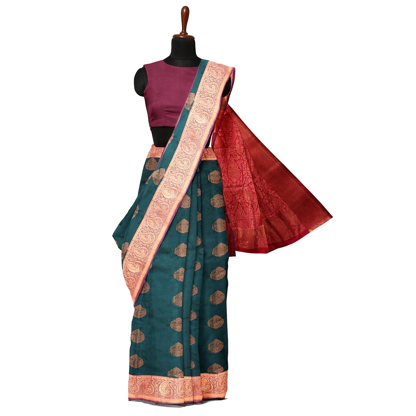 Kanchipuram Half Mix Silk Saree
