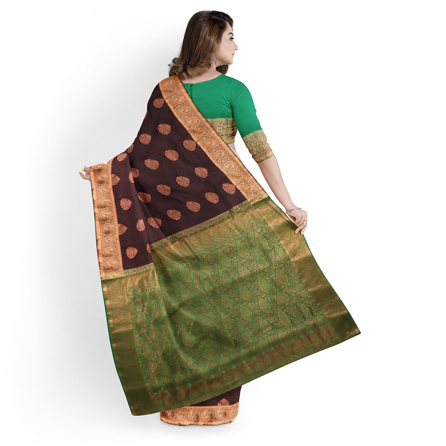 Kanchipuram Half Mix Silk Saree