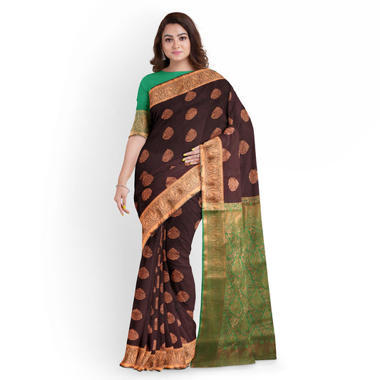 Kanchipuram Half Mix Silk Saree