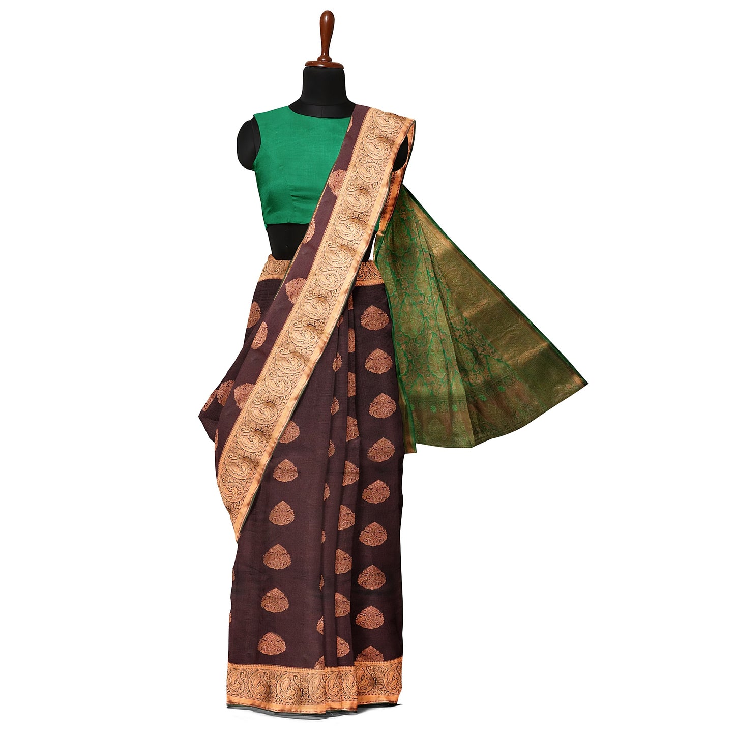 Kanchipuram Half Mix Silk Saree