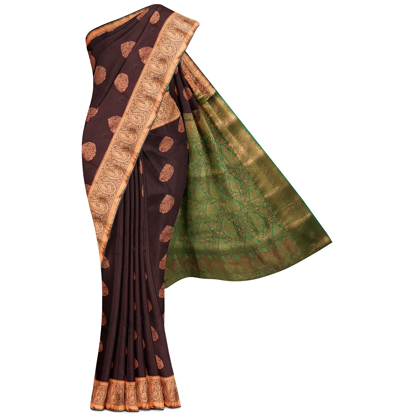 Kanchipuram Half Mix Silk Saree