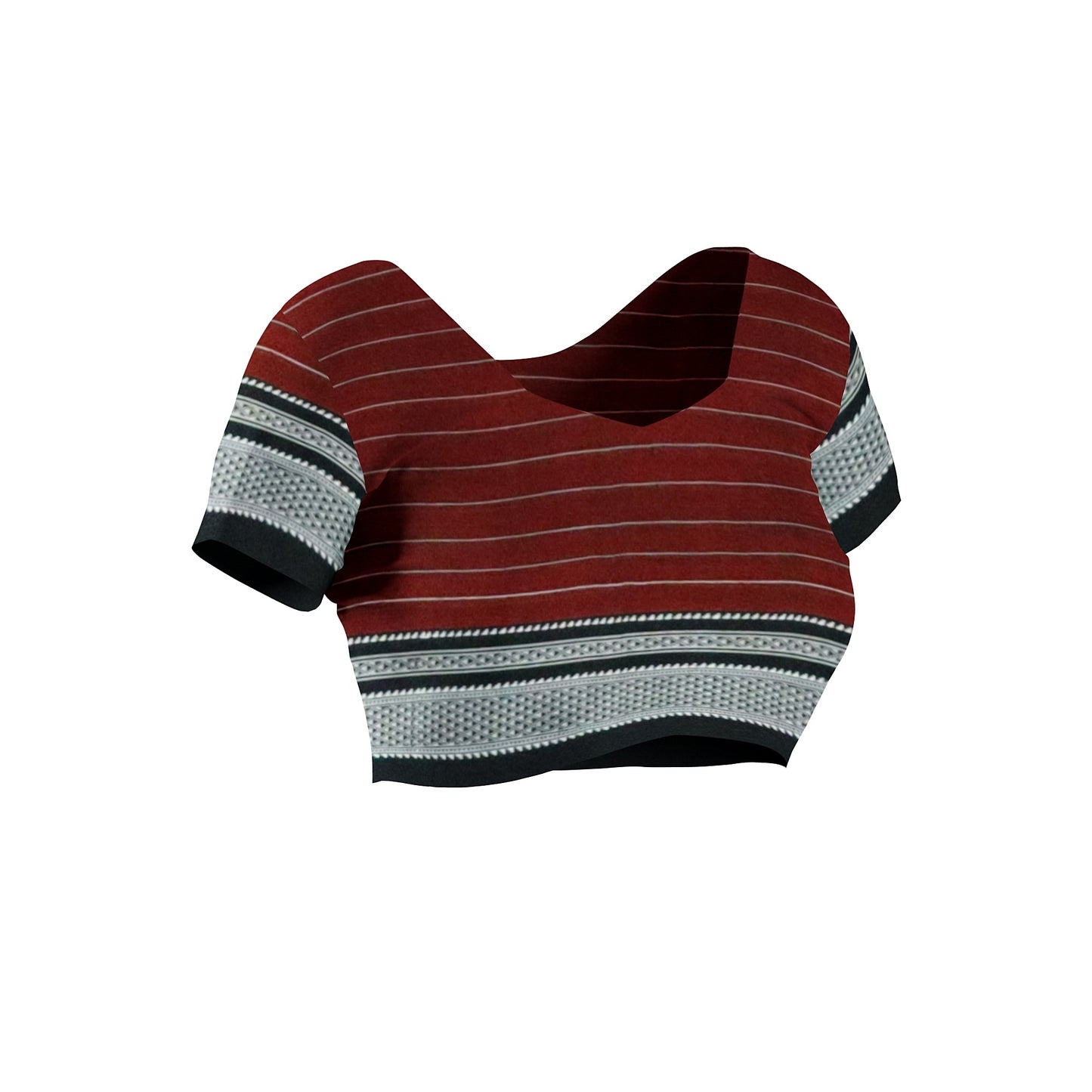 Ilkal Handloom Strip/Lining Pure Cotton Silk Saree