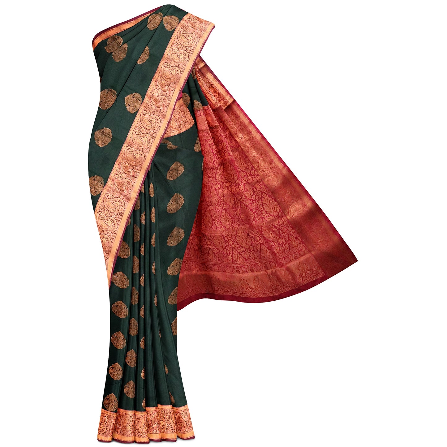 Kanchipuram Half Mix Silk Saree