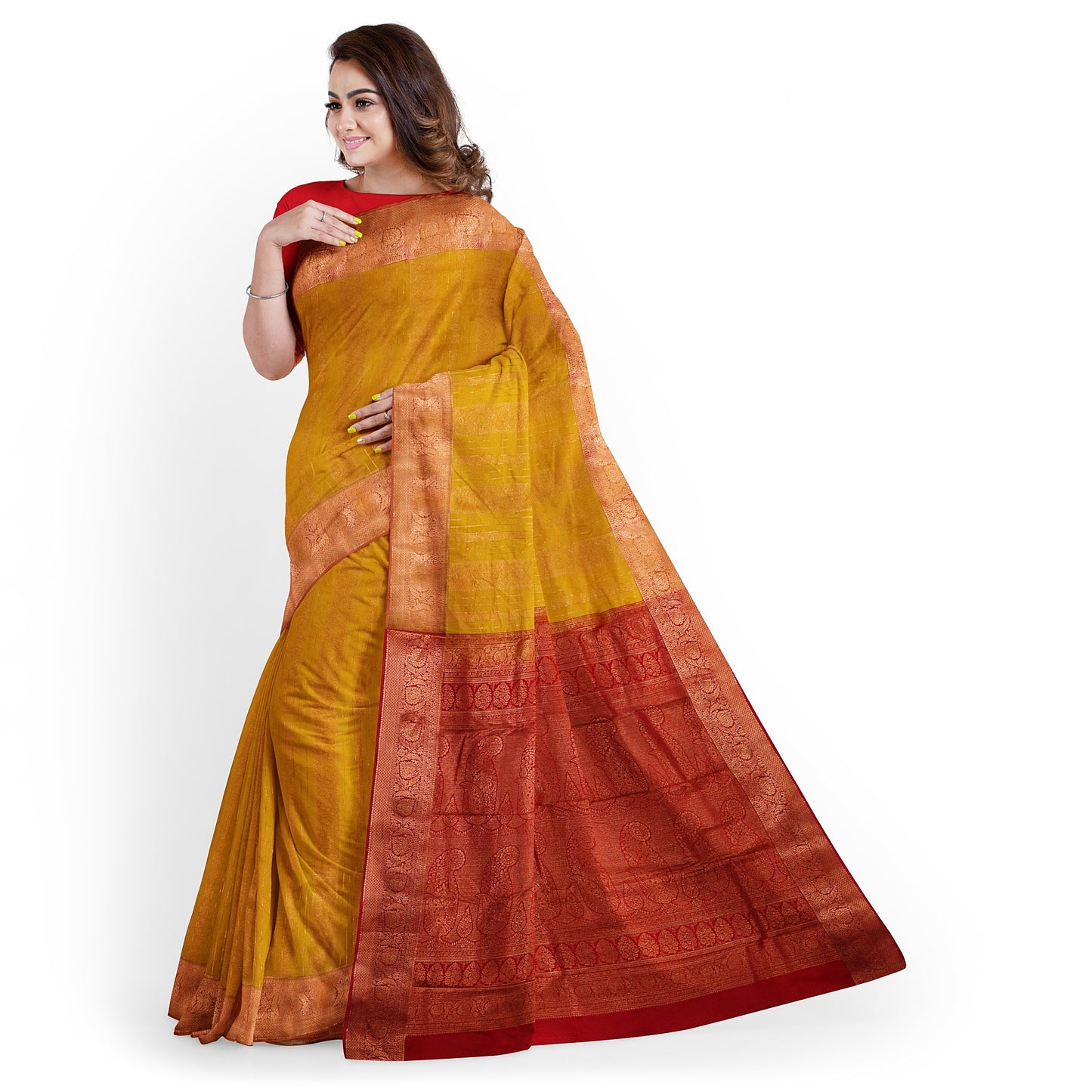 Kanchipuram Pattu Strip/Lining Silk Saree