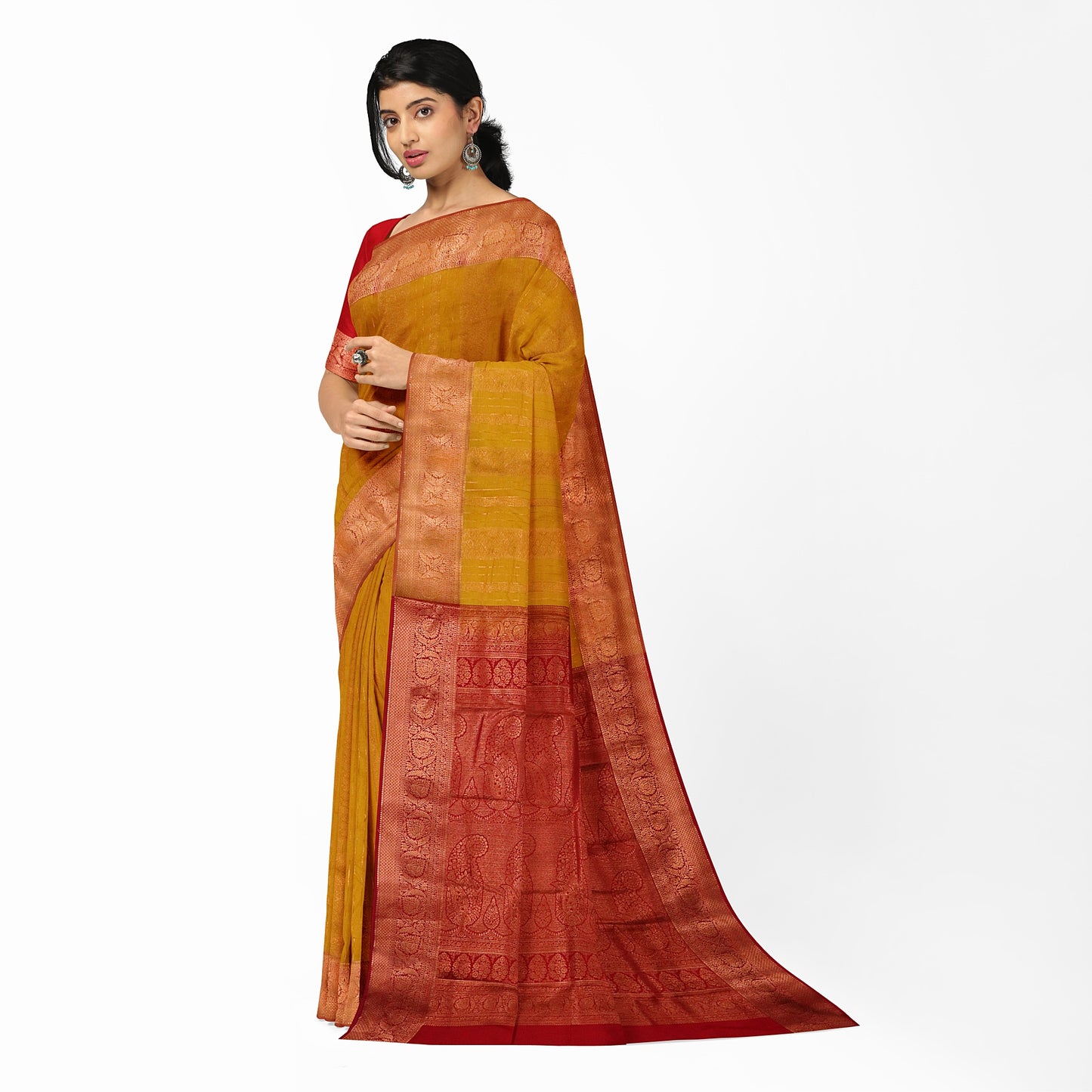 Kanchipuram Pattu Strip/Lining Silk Saree