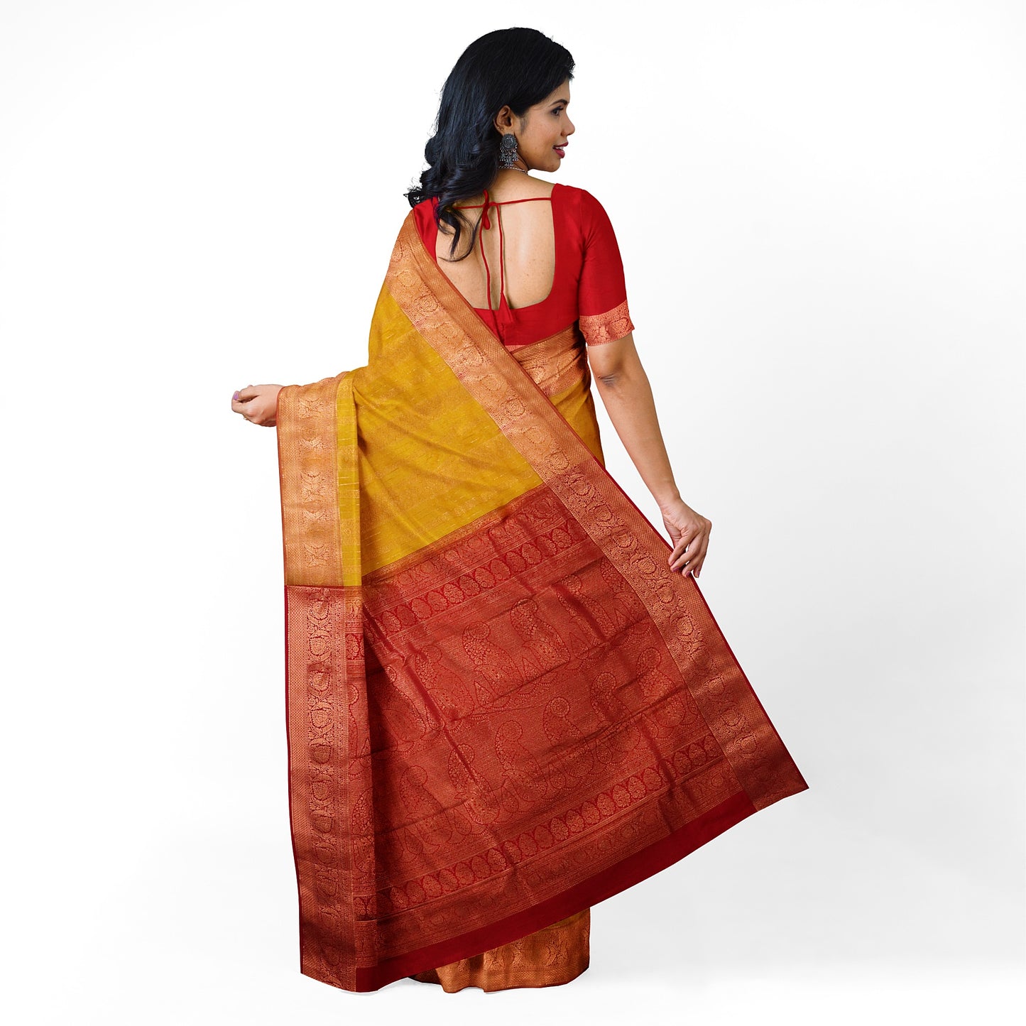 Kanchipuram Pattu Strip/Lining Silk Saree