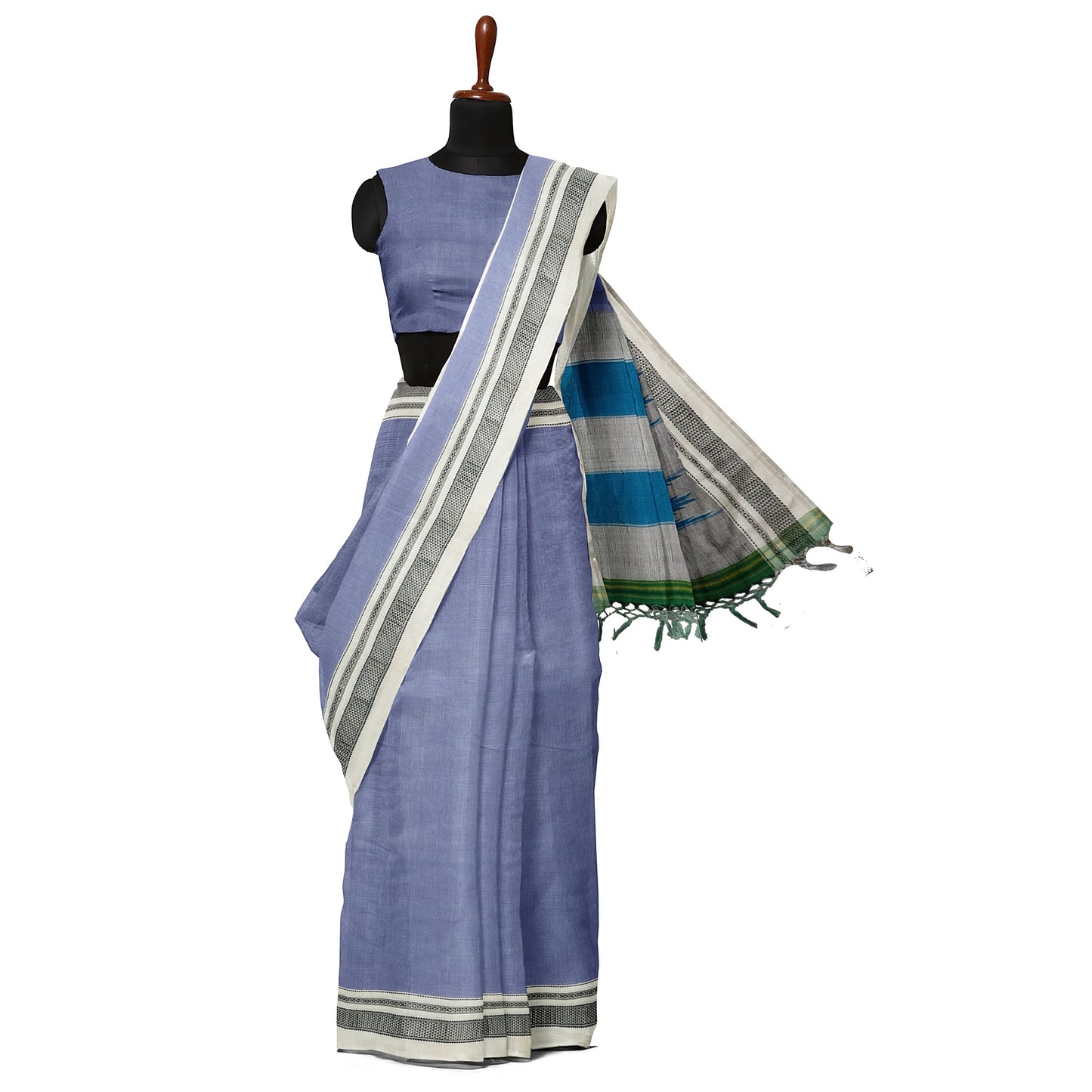 Ilkal Handloom Plain Pure Cotton Silk Saree