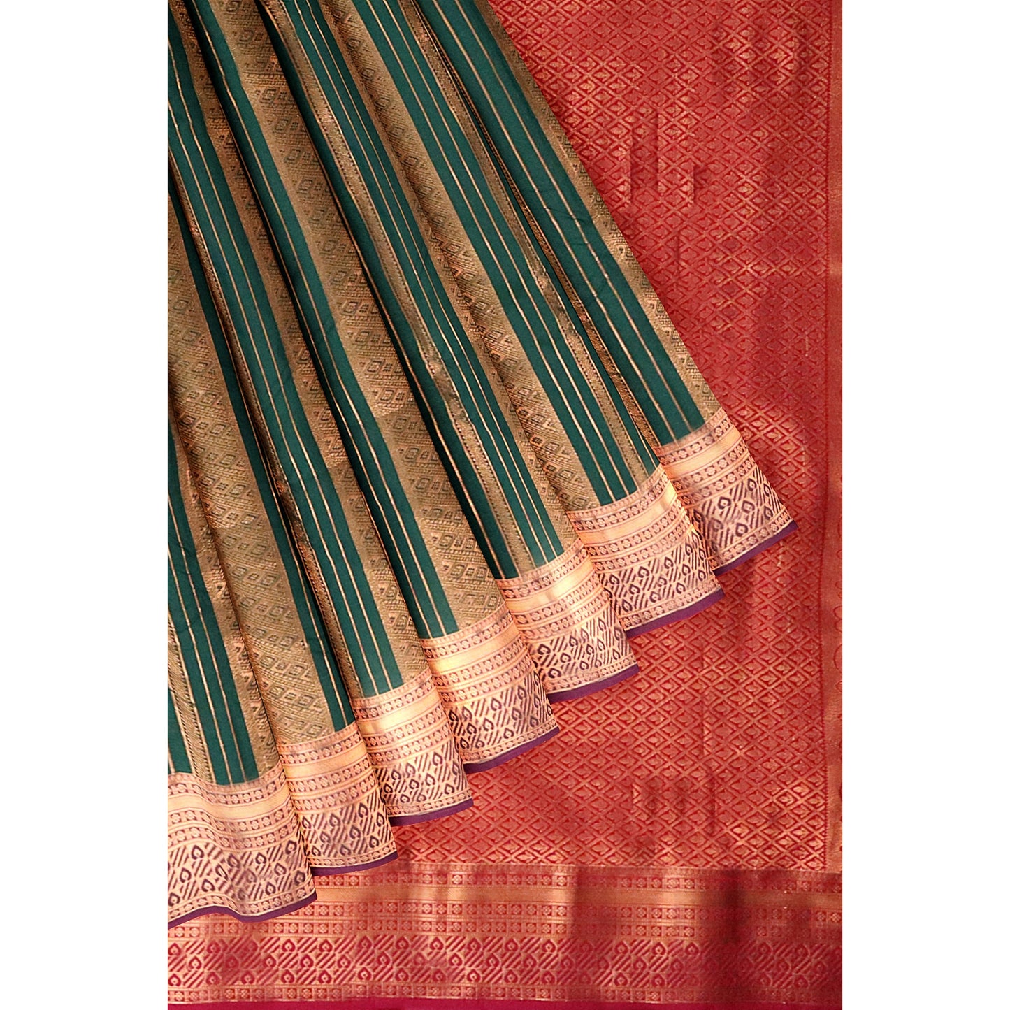 Kanchipuram Half Mix Rich Silk Saree