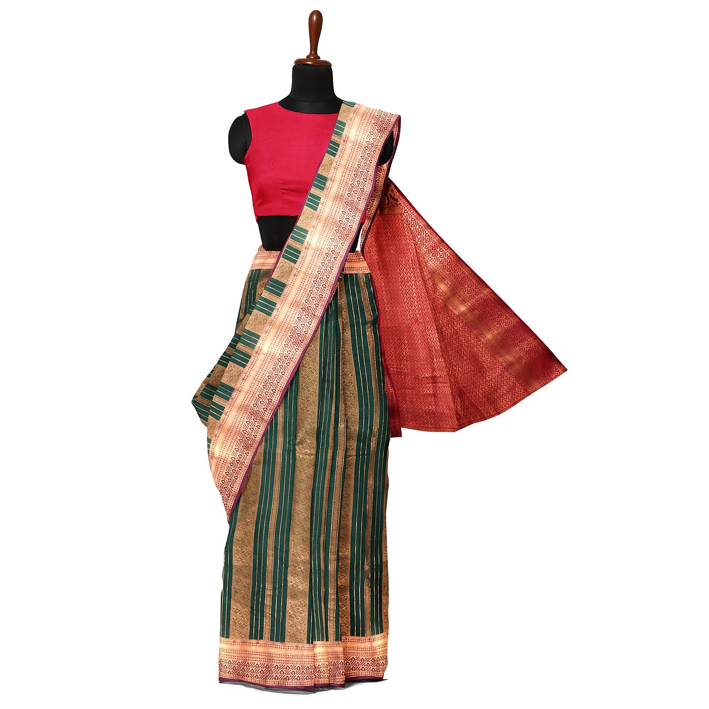 Kanchipuram Half Mix Rich Silk Saree