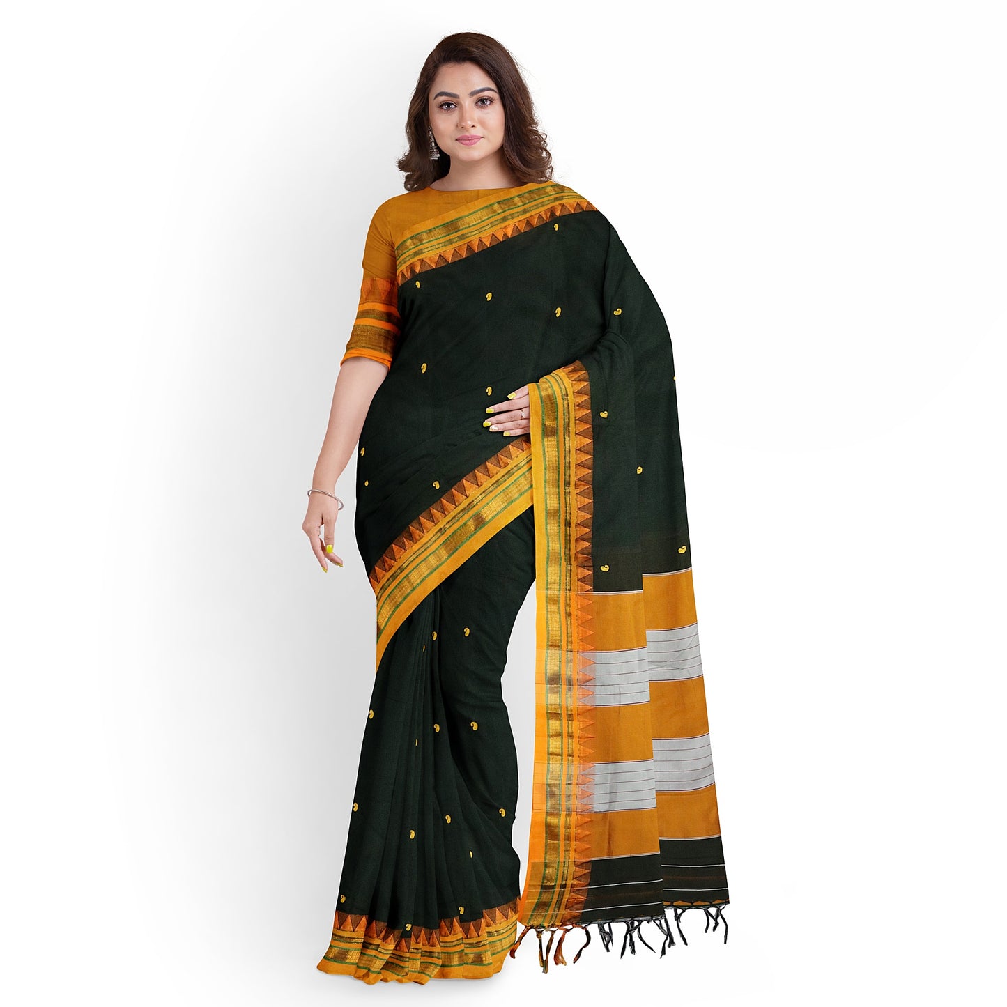 Ilkal Madurai Small Butta Cotton Saree